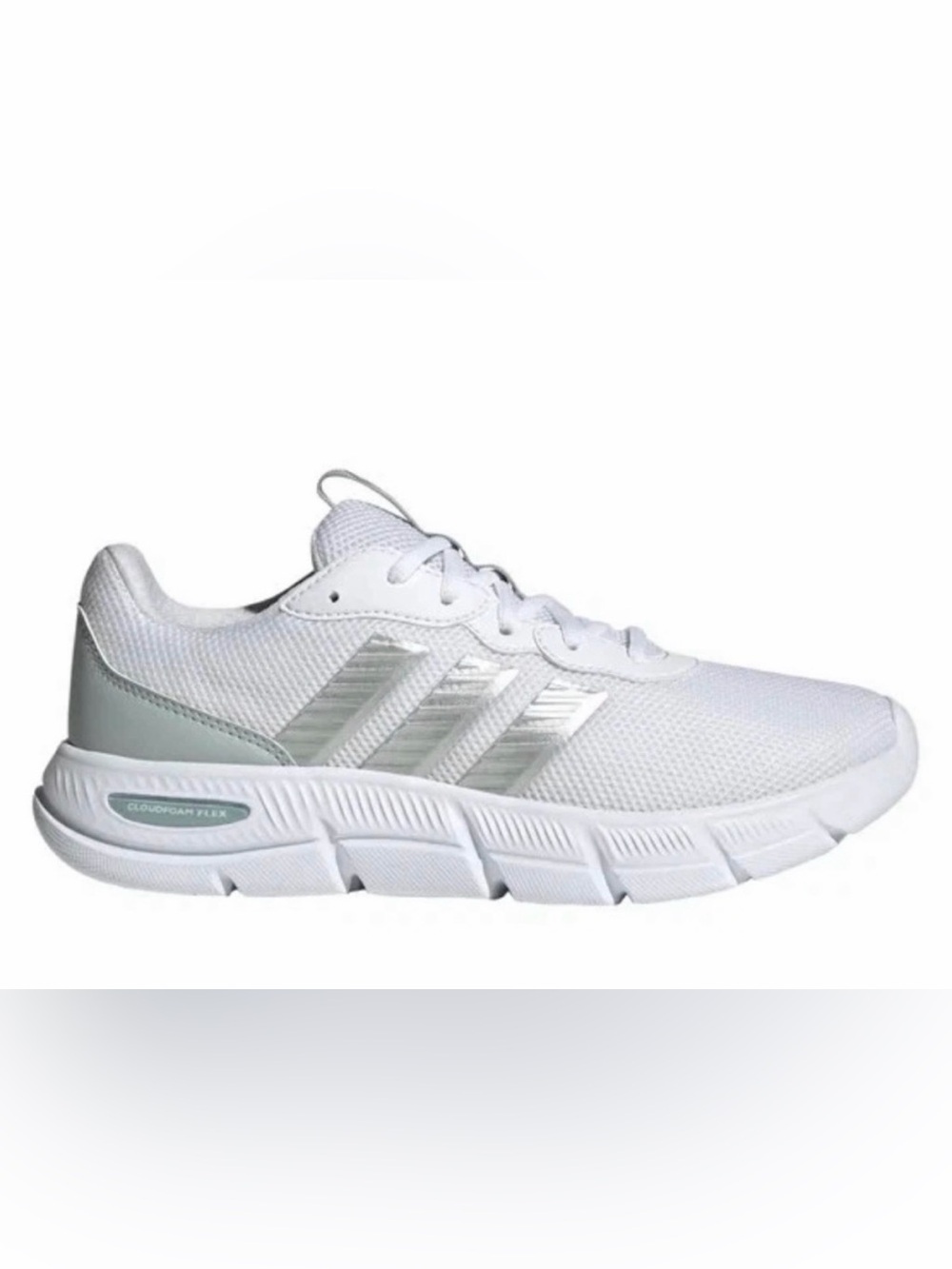 Adidas Women's Cloudfoam Flex Laces Sneaker White BC Athletic Shoe Size 10 M